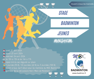 affiche stage avril jeunes