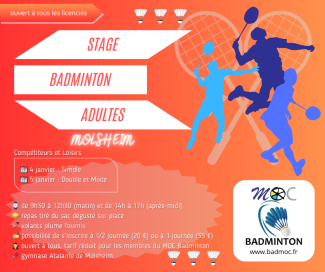 Stage adulte janvier 2025